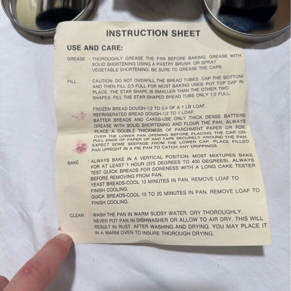 Vintage set of 3 fun shape baking tubes - Picture 3 of 13